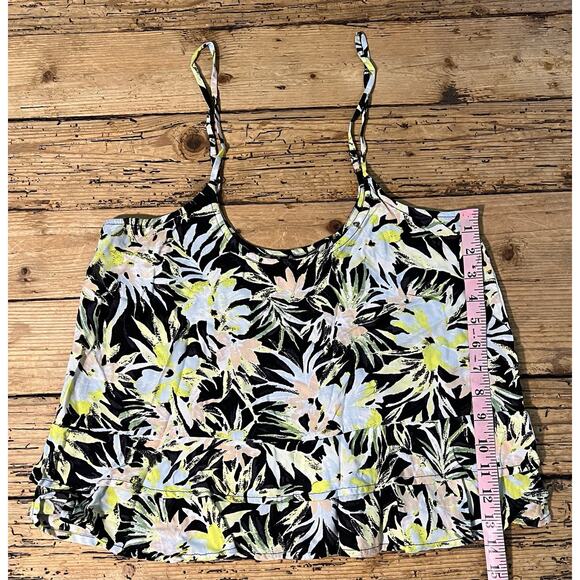 Volcom Women’s Size XS Black Floral Spaghetti Strap Top - NWOT - Picture 5 of 8